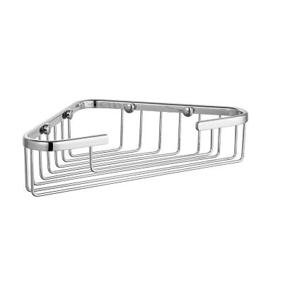 Wall mounted triangular corner basket