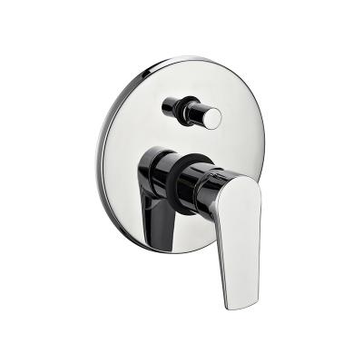 Concealed bath shower faucet with diverter